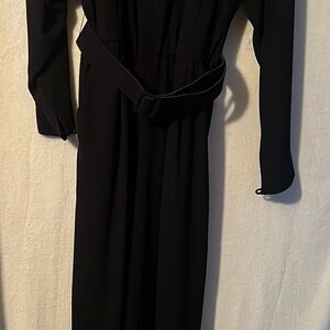 Elegant Black Long Sleeve Pantsuit